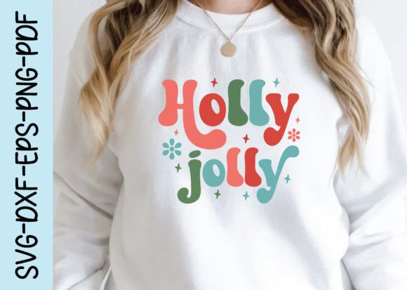 Holly Jolly, Retro Christmas Svg Design Review