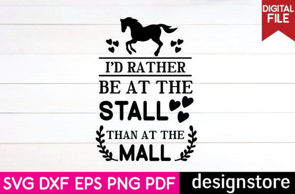 Horse Svg: I'd Rather Be at the Stall Review