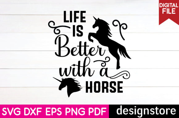 Horse Svg-life is Better with a Horse Review